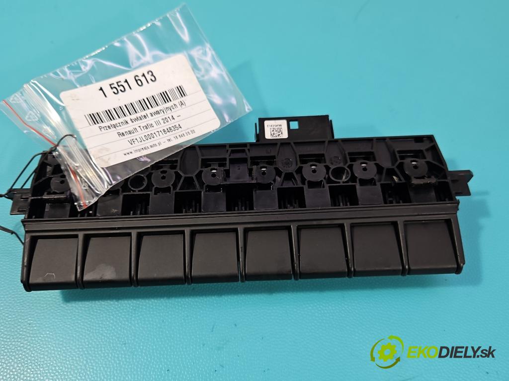 Renault Trafic III 2014 - 2.0 dci 150 hp manual 110 kW 1997 cm3 5- Přepínač světel nouzový: 283E81404R