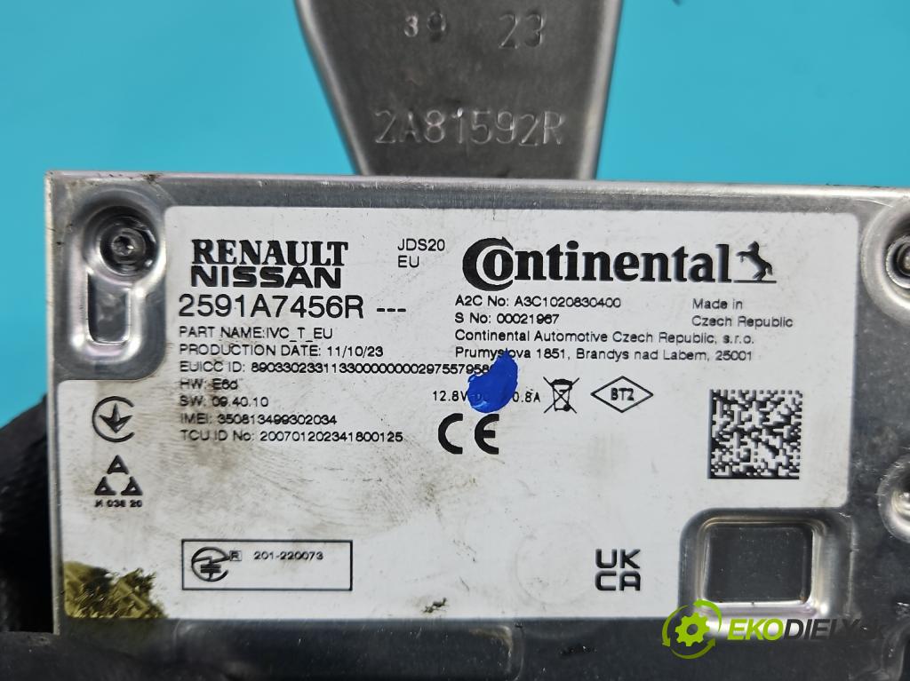 Renault Trafic III 2014 - 2.0 dci 150 HP manual 110 kW 1997 cm3 5- riadiaca jednotka ostatné 2591A7456R