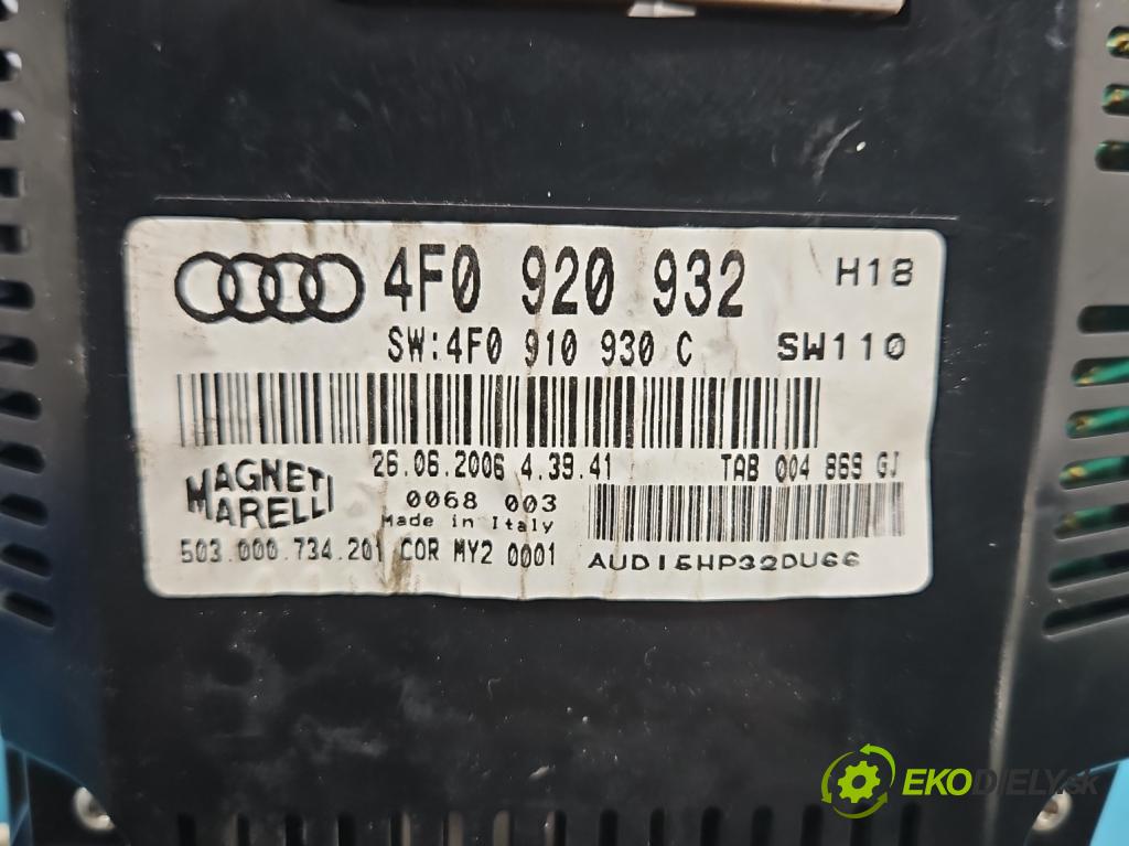 Audi A6 C6 2004-2011 3.0 tdi 232KM automatic 171 kW 2967 cm3 5- prístrojovka/ budíky 4F0910930C (Prístrojová doska)