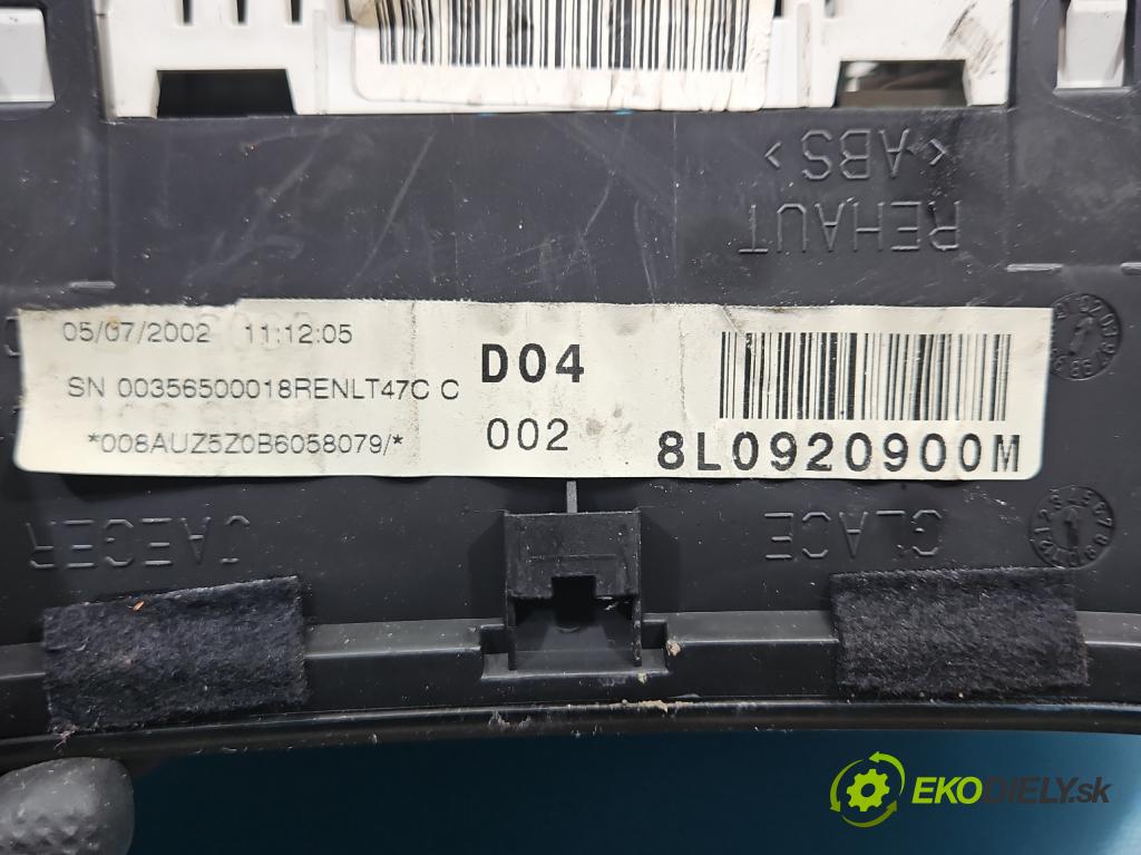 Audi A3 8L 1996-2003 1.9 tdi 131 HP manual 96 kW 1896 cm3 3- prístrojovka/ budíky 8L0920900M (Prístrojová doska)