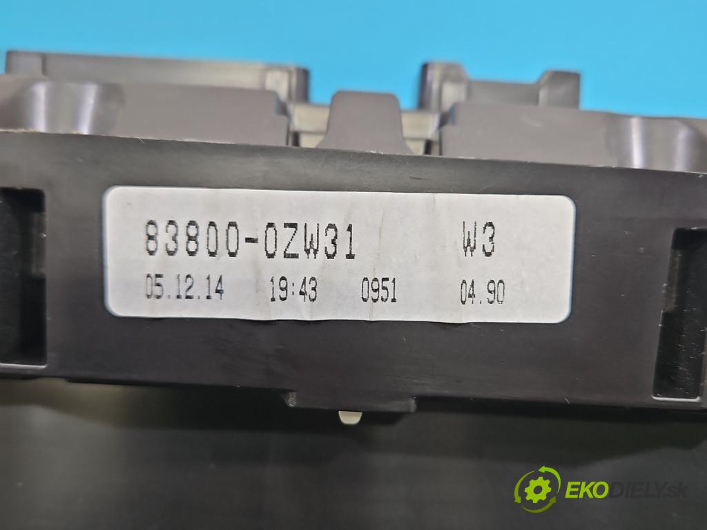 Toyota Auris II 2012-2018 1.8 hybrid 99 HP automatic 73 kW 1798 cm3 5- prístrojovka/ budíky 83800-0ZW31 (Prístrojová doska)