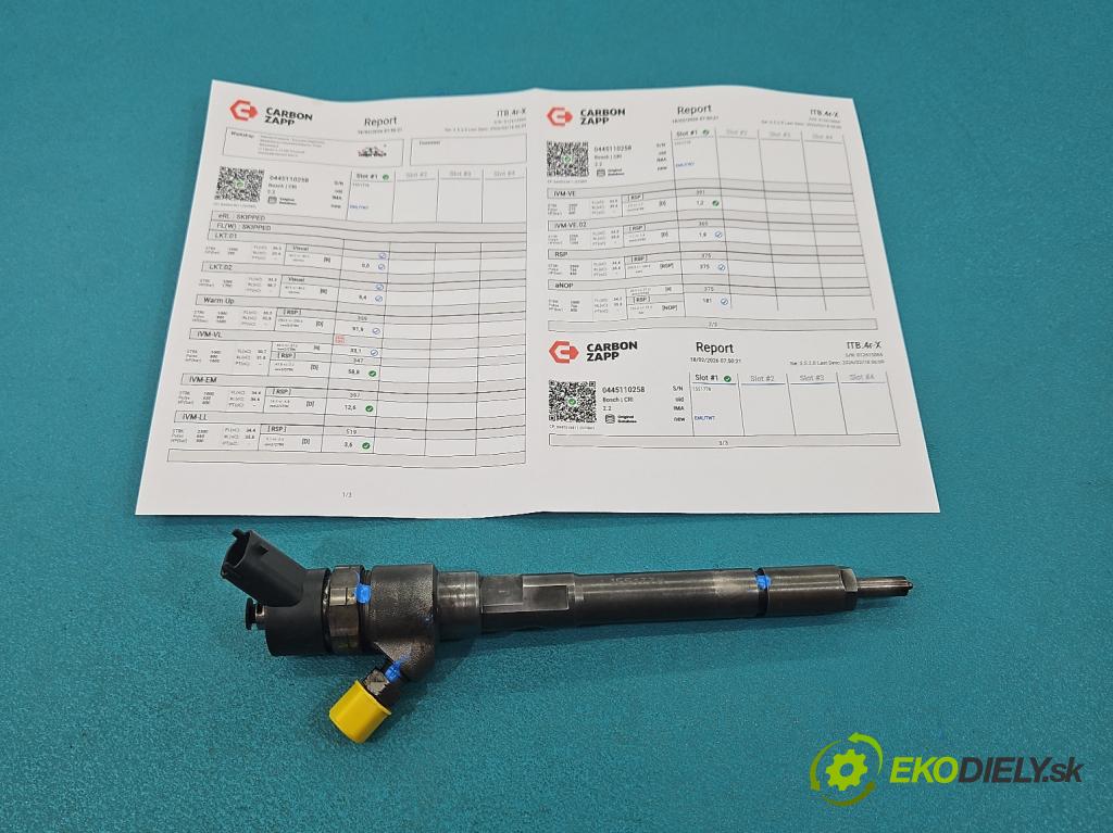 Hyundai Tucson I 2004-2009 2.0 crdi 136hp manual 100 kW 1991 cm3 5- vstřikovač 0445110258 (Vstřikovač paliva)