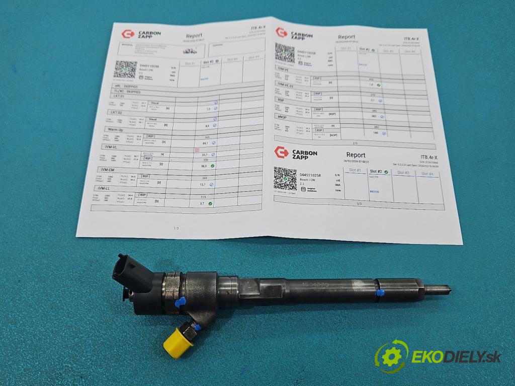 Hyundai Tucson I 2004-2009 2.0 crdi 136hp manual 100 kW 1991 cm3 5- vstřikovač 0445110258 (Vstřikovač paliva)