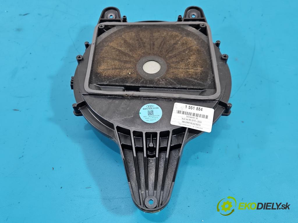 Audi A4 B9 2015-2024 2.0 TFSI 252KM automatic 185 kW 1984 cm3 4- Subwoofer: 8W5035412A (Audio zariadenie)