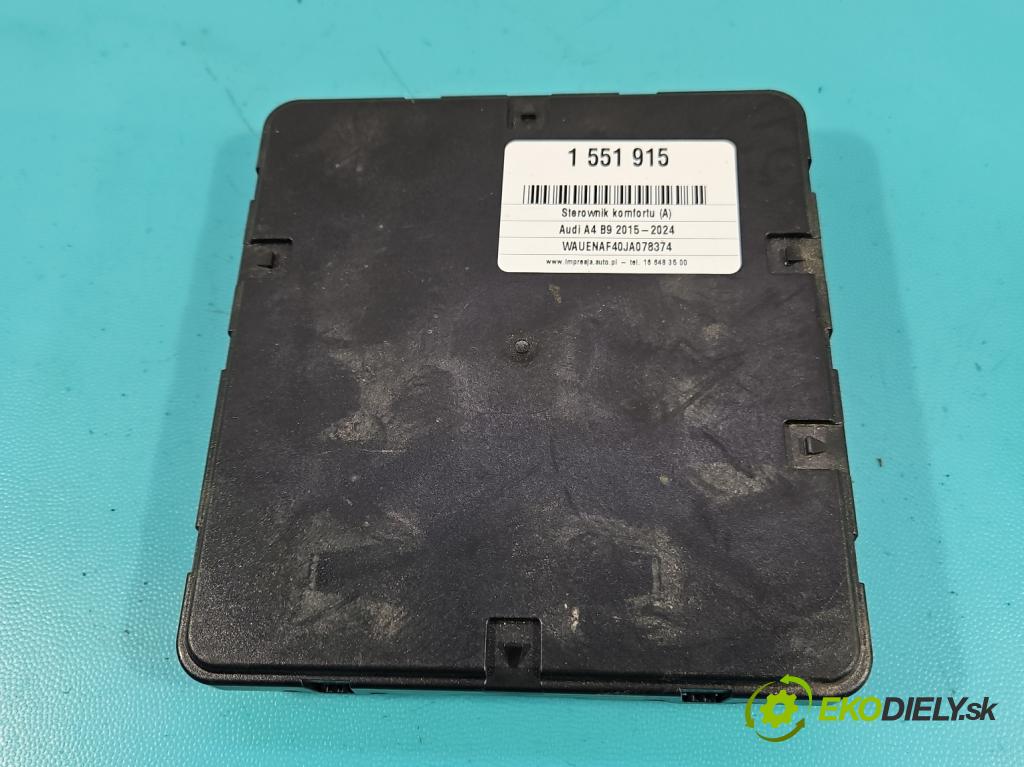 Audi A4 B9 2015-2024 2.0 TFSI 252KM automatic 185 kW 1984 cm3 4- riadiaca jednotka komfortu 8W0907064DC