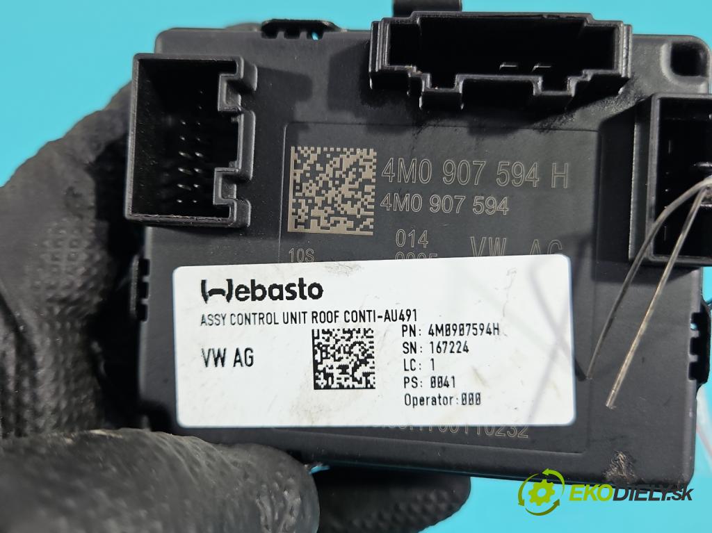 Audi A4 B9 2015-2024 2.0 TFSI 252KM automatic 185 kW 1984 cm3 4- riadiaca jednotka ostatné 4M0907594H