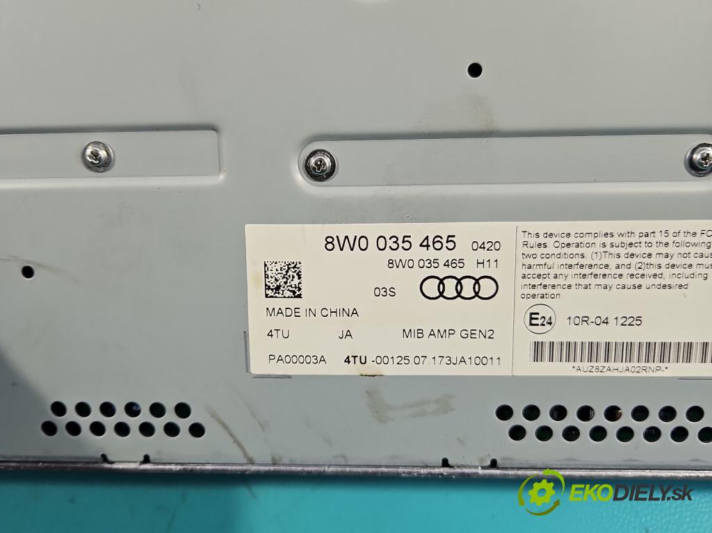 Audi A4 B9 2015-2024 2.0 TFSI 252KM automatic 185 kW 1984 cm3 4- Zesilovač: 8W0035465 (Zosilňovač)