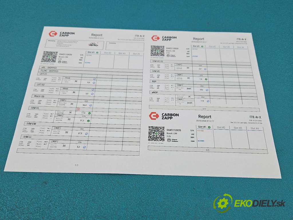 Renault Trafic III 2014 - 2.0 dci 150 hp manual 110 kW 1997 cm3 5- vstřikovač 0445110939 (Vstřikovač paliva)