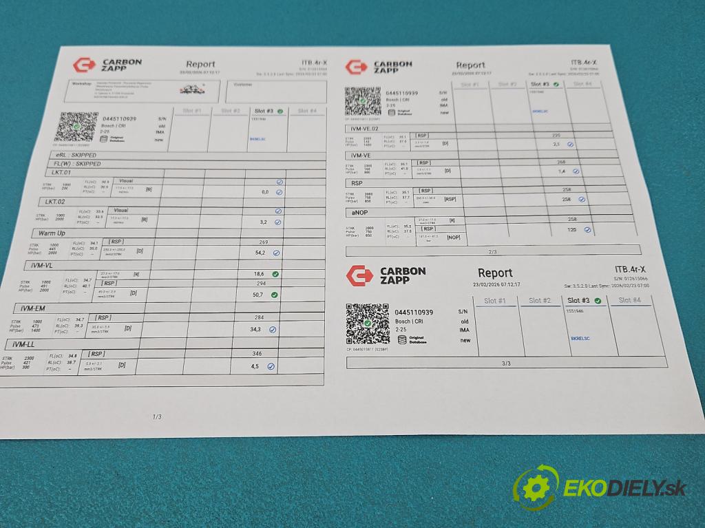 Renault Trafic III 2014 - 2.0 dci 150 hp manual 110 kW 1997 cm3 5- vstřikovač 0445110939 (Vstřikovač paliva)