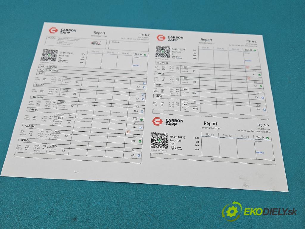 Renault Trafic III 2014 - 2.0 dci 150 hp manual 110 kW 1997 cm3 5- vstřikovač 0445110939 (Vstřikovač paliva)