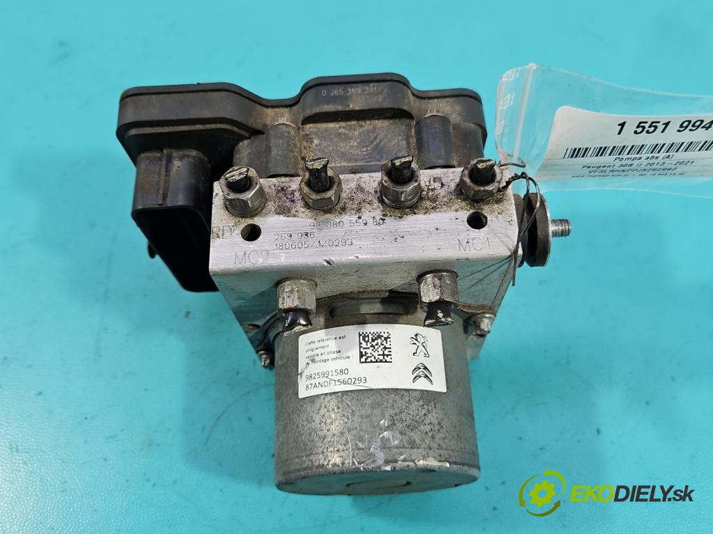 Peugeot 308 II 2013-2021 1.2 12V 110 HP manual 81 kW 1199 cm3 5- čerpadlo abs 9808055980 (Pumpa ABS)
