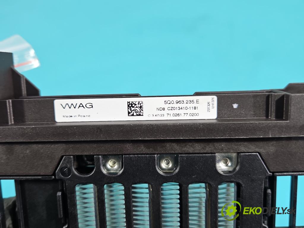 Skoda Superb III 2015-2024 2.0 tdi 150 HP automatic 110 kW 1968 cm3 5- radiator 5Q0963235E (Radiátor kúrenia)