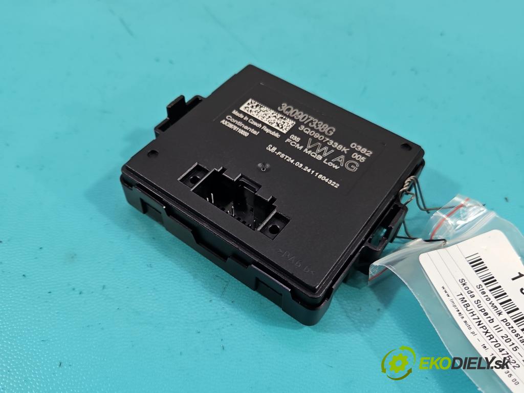 Skoda Superb III 2015-2024 2.0 tdi 150 hp automatic 110 kW 1968 cm3 5- řídící jednotka 3Q0907338G