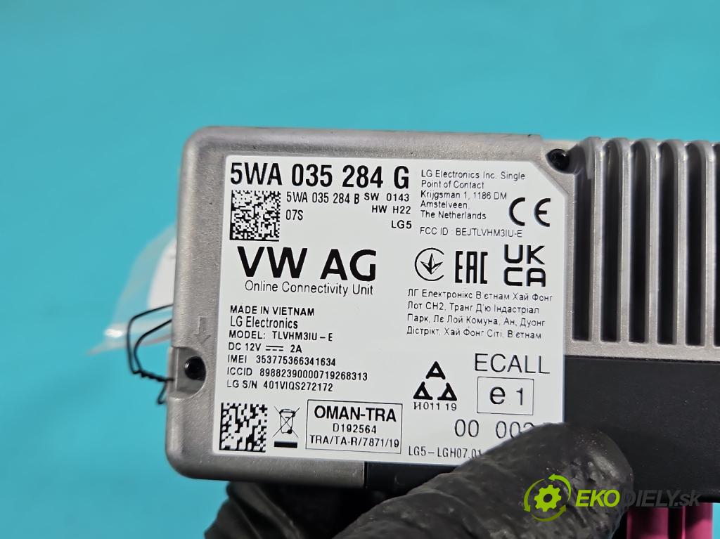 Skoda Superb III 2015-2024 2.0 tdi 150 hp automatic 110 kW 1968 cm3 5- řídící jednotka 5WA035284G