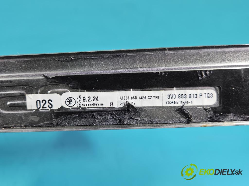 Skoda Superb III 2015-2024 2.0 tdi 150 HP automatic 110 kW 1968 cm3 5- lišta práh: ľavé 3V0853813P (Lišta prahová)