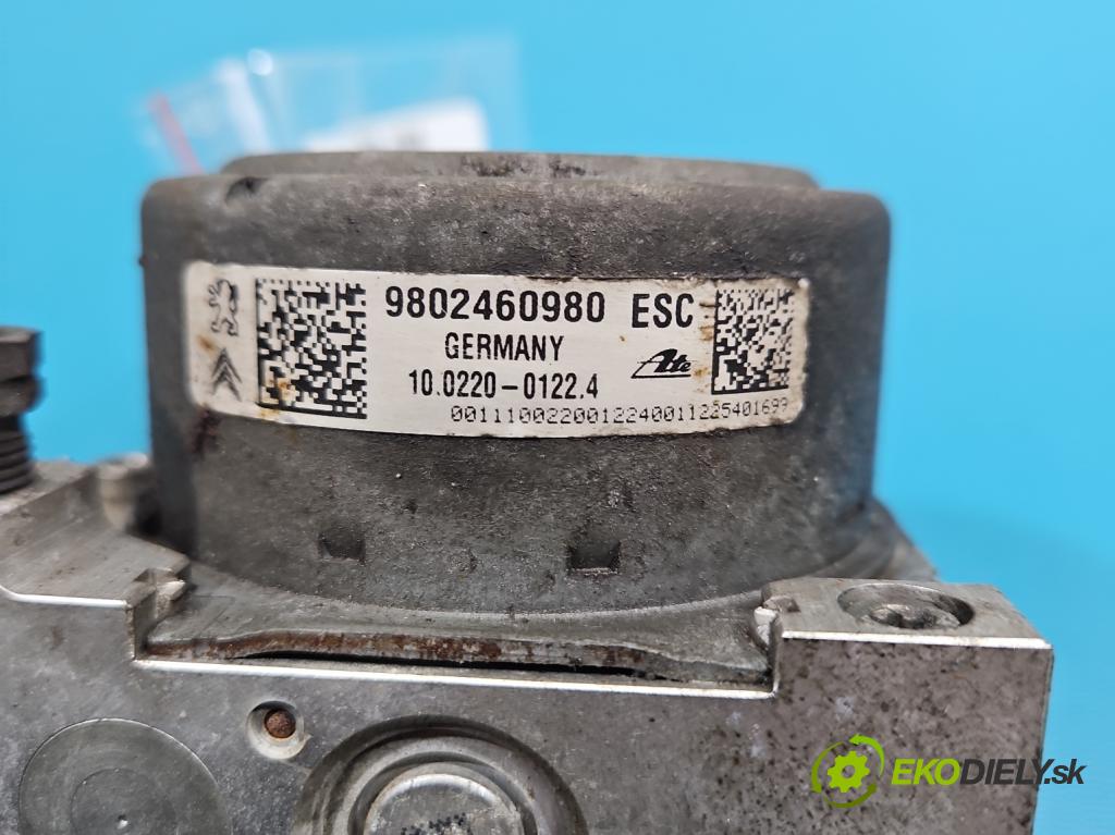Peugeot 208 I 2012-2019 1.2 12V 82 HP manual 60 kW 1199 cm3 5- čerpadlo abs 9802460980 (Pumpa ABS)