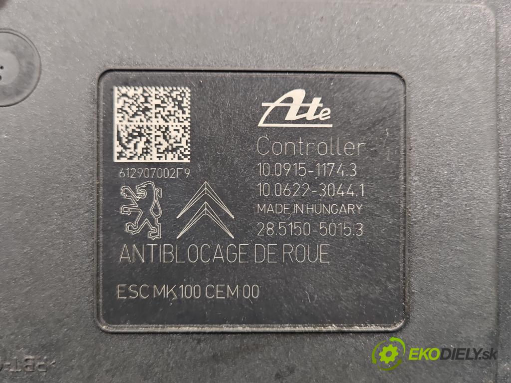 Peugeot 208 I 2012-2019 1.2 12V 82 HP manual 60 kW 1199 cm3 5- čerpadlo abs 9802460980 (Pumpa ABS)