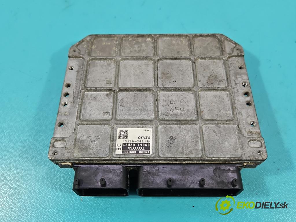 Toyota Auris I 2006-2013 2.0 D4D 126 hp manual 93 kW 1998 cm3 5- řídící jednotka motoru 89661-02D91