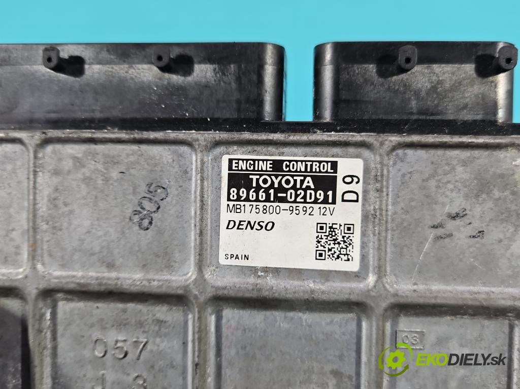 Toyota Auris I 2006-2013 2.0 D4D 126 hp manual 93 kW 1998 cm3 5- řídící jednotka motoru 89661-02D91