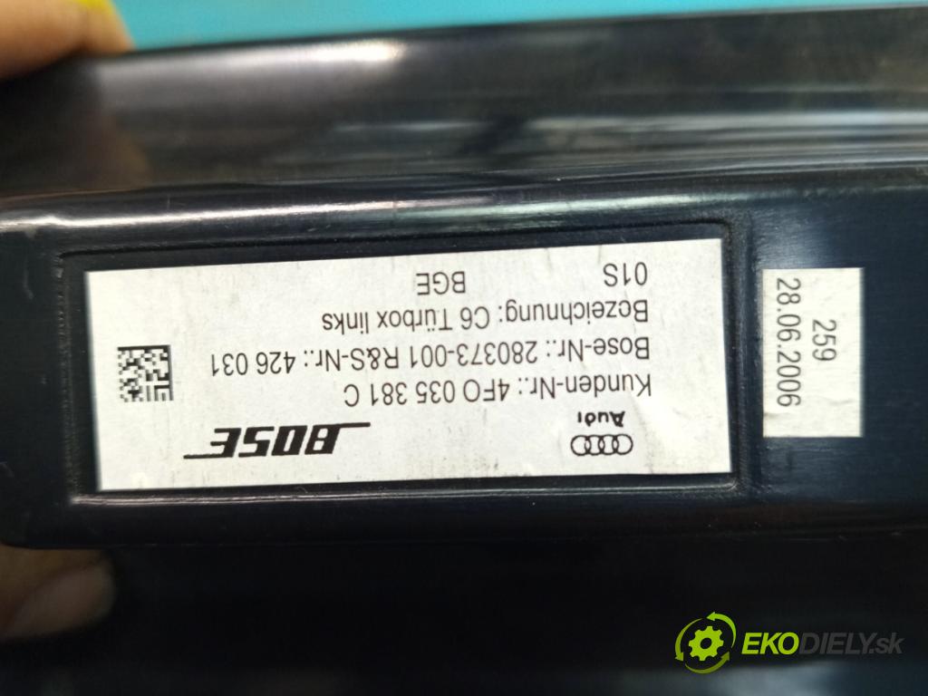 Audi A6 C6 2004-2011 3.0 tdi 232KM automatic 171 kW 2967 cm3 5- Mluvčí: 4F0035381C