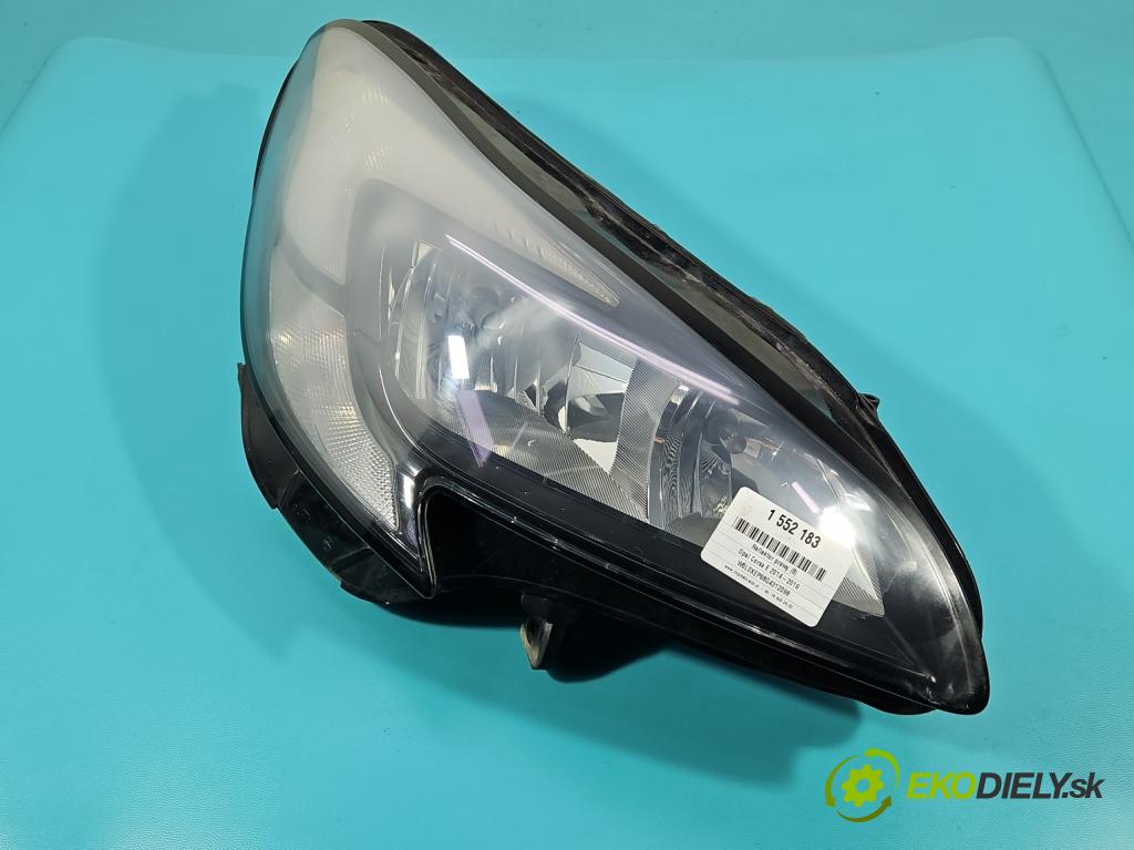 Opel Corsa E 2014-2019 1.4 16V 90 hp manual 66 kW 1398 cm3 5- světlo pravý 13381336 (Pravé přední světlo)