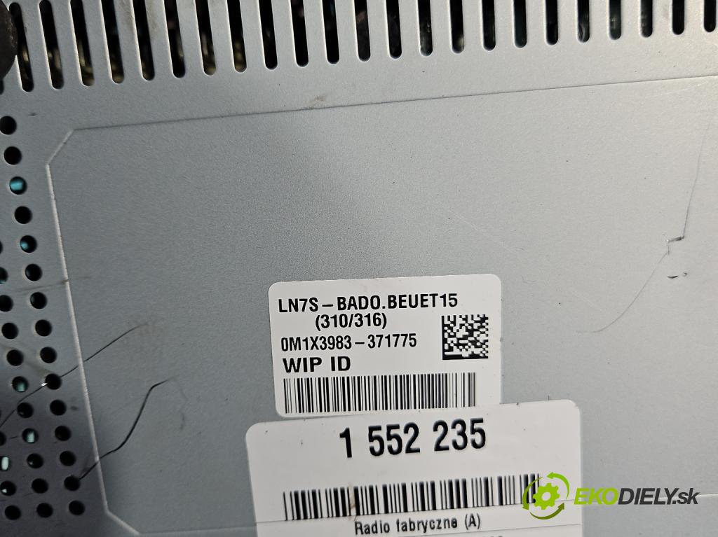 Opel Astra V  2015-2022 1.5 cdti 122 HP manual 90 kW 1496 cm3 5- Radio originál 39238750