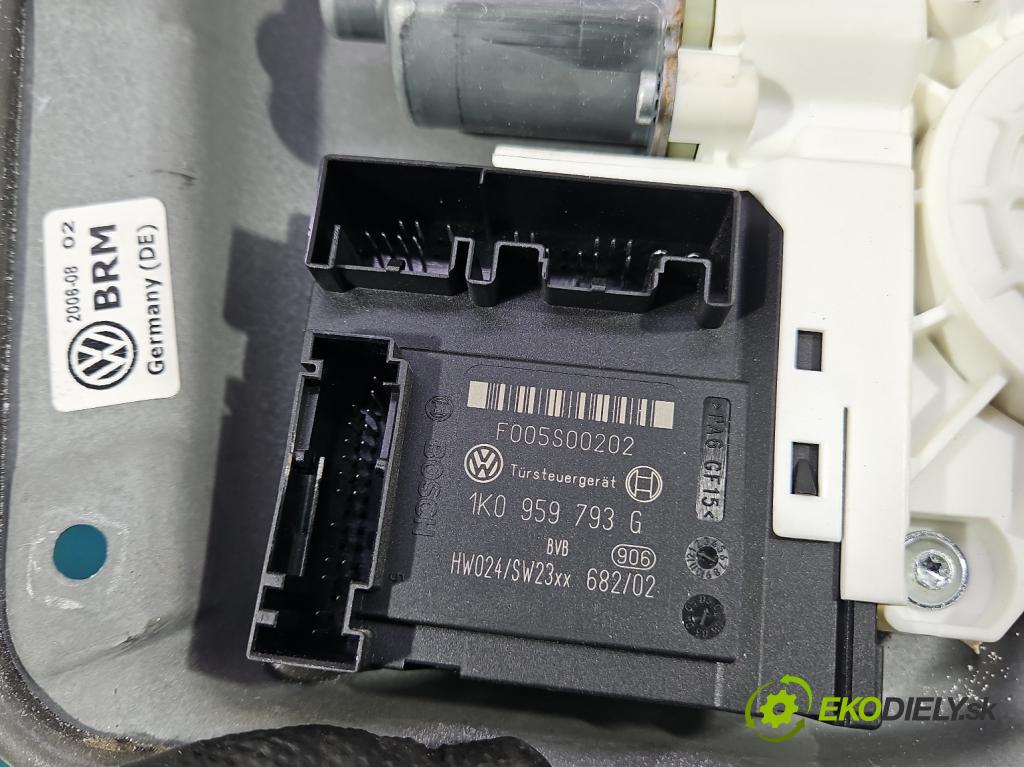 Vw Golf V 2003-2009 1.4 FSI 90 HP manual 66 kW 1390 cm3 5- mechanizmus okna predné ľavý 1K0959793G