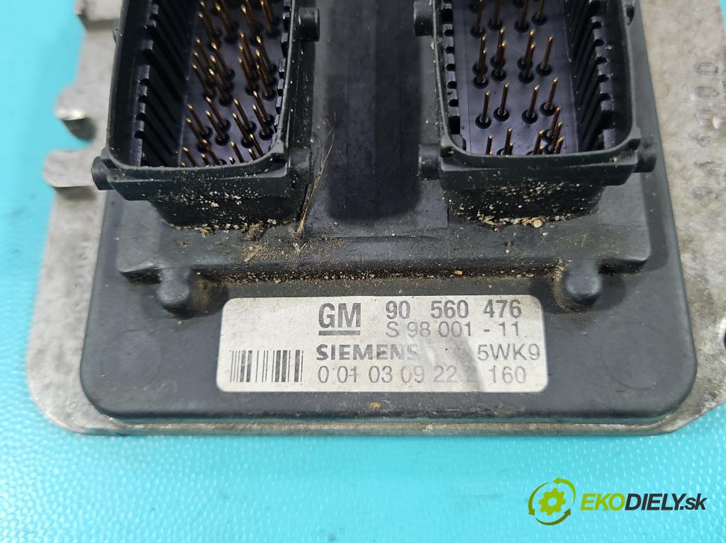 Opel Astra II 1998-2009 1.8 16V 116 hp manual 85 kW 1796 cm3 5- řídící jednotka motoru 90560476