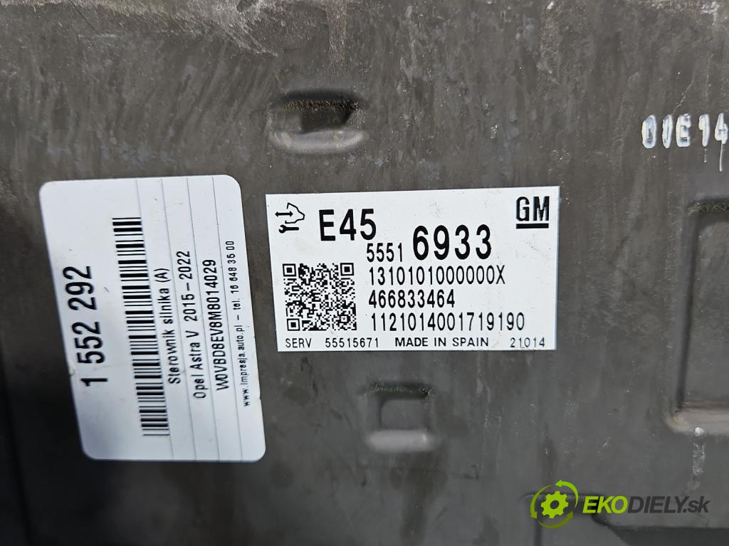 Opel Astra V  2015-2022 1.5 cdti 122 HP manual 90 kW 1496 cm3 5- riadiaca jednotka motora 55516933