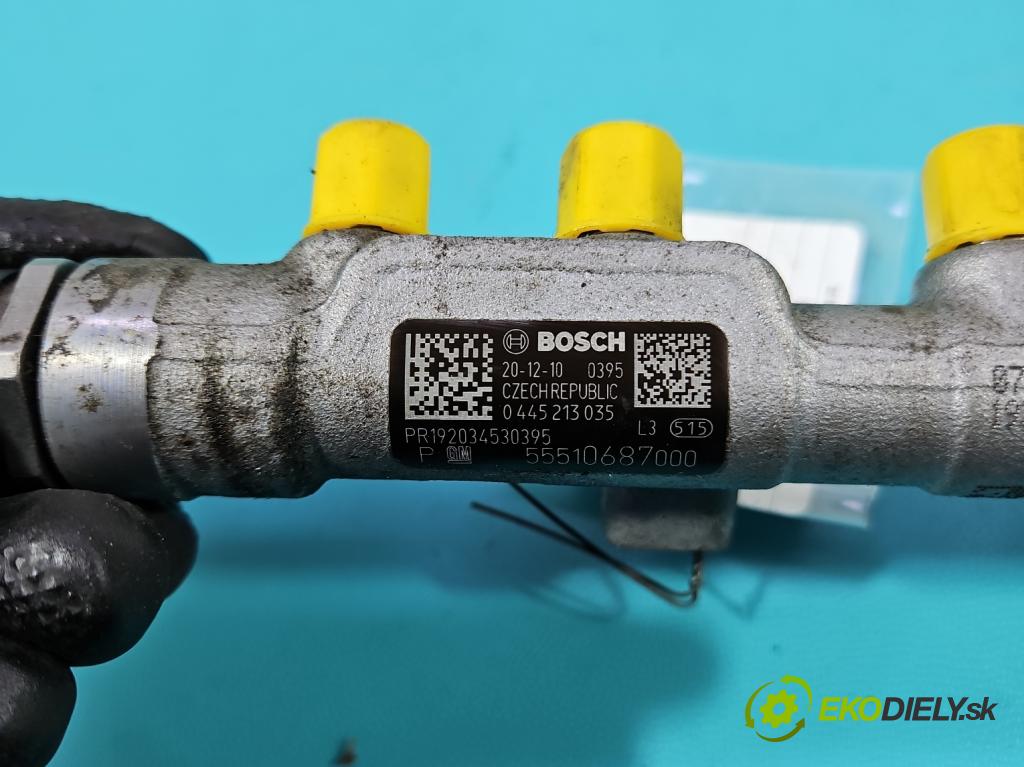 Opel Astra V  2015-2022 1.5 cdti 122 HP manual 90 kW 1496 cm3 5- lišta vstrekovacia 0445213035 (Vstrekovacia lišta)