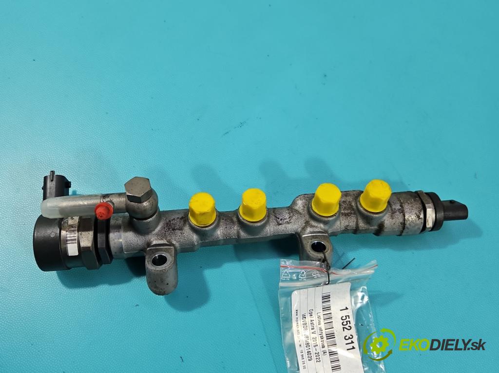 Opel Astra V  2015-2022 1.5 cdti 122 HP manual 90 kW 1496 cm3 5- lišta vstrekovacia 0445213035 (Vstrekovacia lišta)