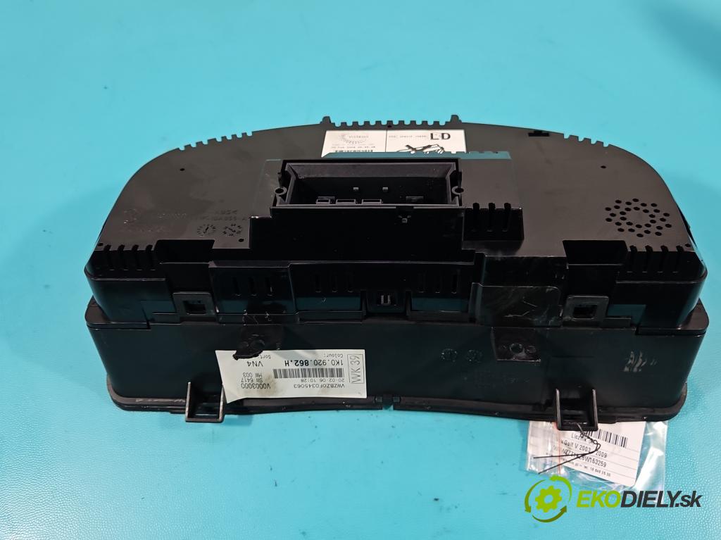 Vw Golf V 2003-2009 1.4 FSI 90 HP manual 66 kW 1390 cm3 5- prístrojovka/ budíky 1K0920862H (Prístrojová doska)