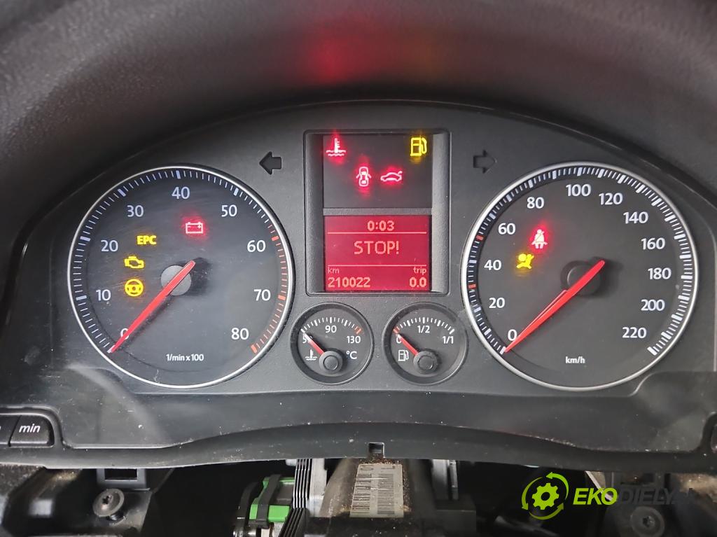 Vw Golf V 2003-2009 1.4 FSI 90 HP manual 66 kW 1390 cm3 5- prístrojovka/ budíky 1K0920862H (Prístrojová doska)