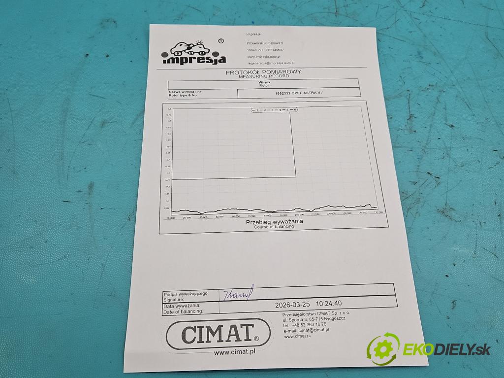 Opel Astra V  2015-2022 1.5 cdti 122 HP manual 90 kW 1496 cm3 5- turbodúchadlo, turbo repasovaná 55508703