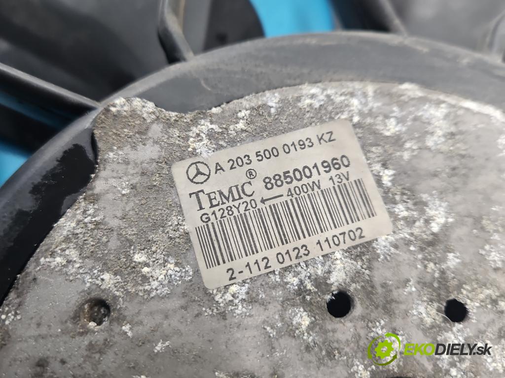 Mercedes C W203 2000-2007 1.8 kompressor 143 hp manual 105 kW 1796 cm3 4- ventilátor chladič A2035409807