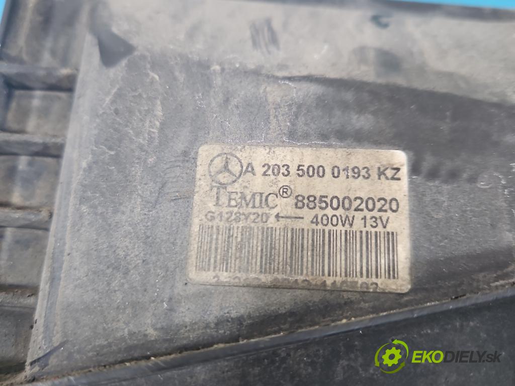 Mercedes C W203 2000-2007 1.8 kompressor 143 hp manual 105 kW 1796 cm3 4- ventilátor chladič A2035409807