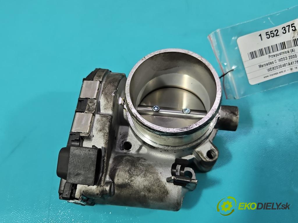 Mercedes C W203 2000-2007 1.8 kompressor 143 HP manual 105 kW 1796 cm3 4- klapka  (Škrtiaca klapka)