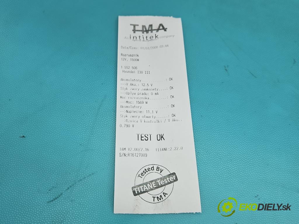 Hyundai I30 III 2016- 2.0 16V 280KM: automatic 206 kW 1998 cm3 5- štartér 36100-2GGA0 (Štartér)