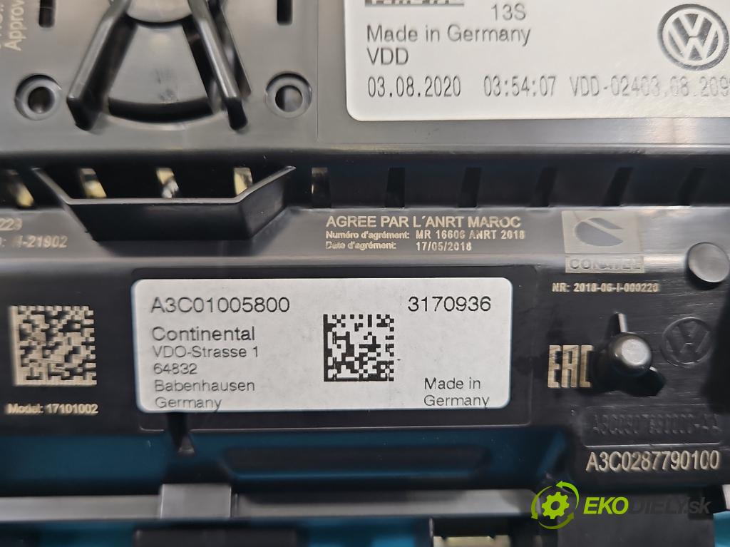 Vw Tiguan II 2016-2024 1.5 TSI 150 HP automatic 110 kW 1498 cm3 5- prístrojovka/ budíky 3G0920790E (Prístrojová doska)