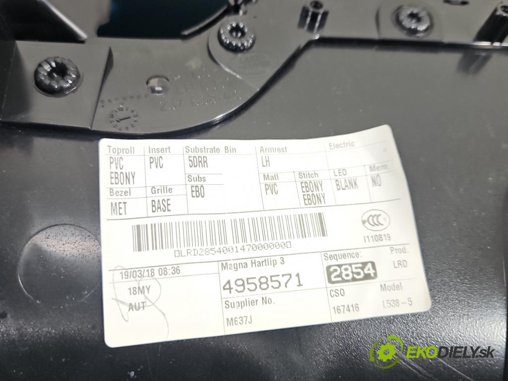 Land rover Range Rover Evoque I 2011-2018 2.0 td 150 hp automatic 110 kW 1999 cm3 5- Tapacír: dveře zadní levé