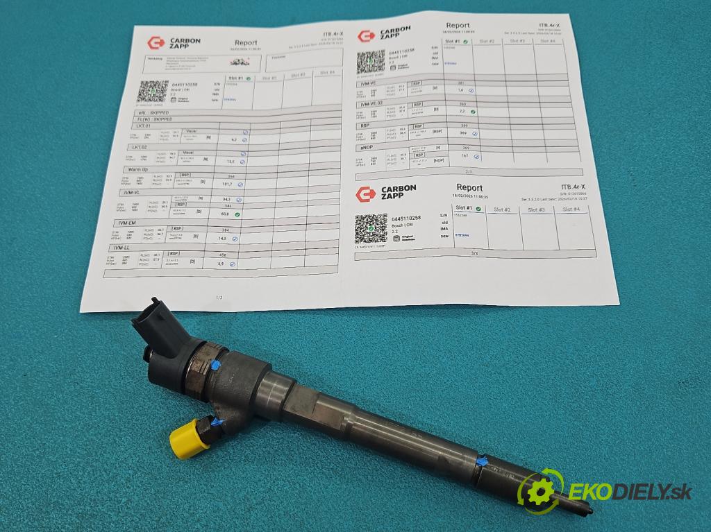 Kia Ceed I 2006-2012 2.0 crdi 140 hp manual 103 kW 1991 cm3 5- vstřikovač 0445110258 (Vstřikovač paliva)