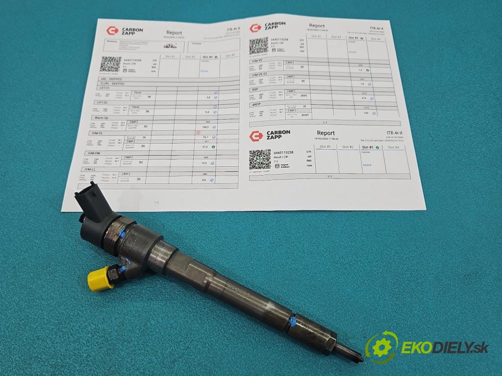 Kia Ceed I 2006-2012 2.0 crdi 140 hp manual 103 kW 1991 cm3 5- vstřikovač 0445110258 (Vstřikovač paliva)