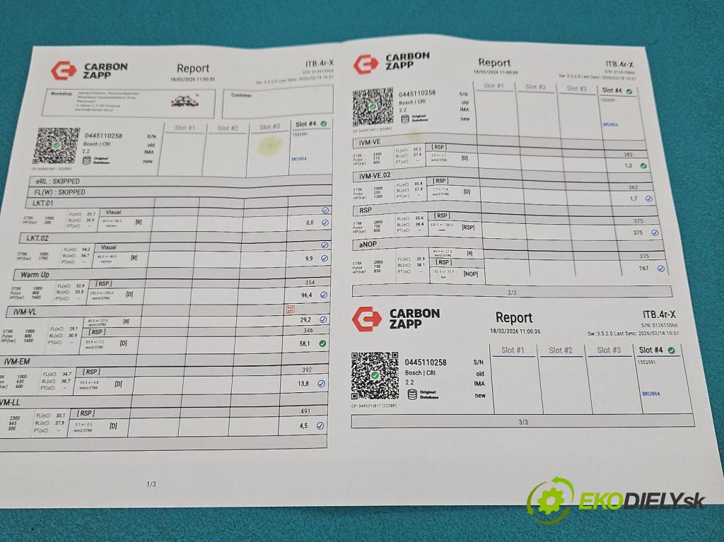 Kia Ceed I 2006-2012 2.0 crdi 140 HP manual 103 kW 1991 cm3 5- vstrek 0445110258 (Vstrekovač paliva)