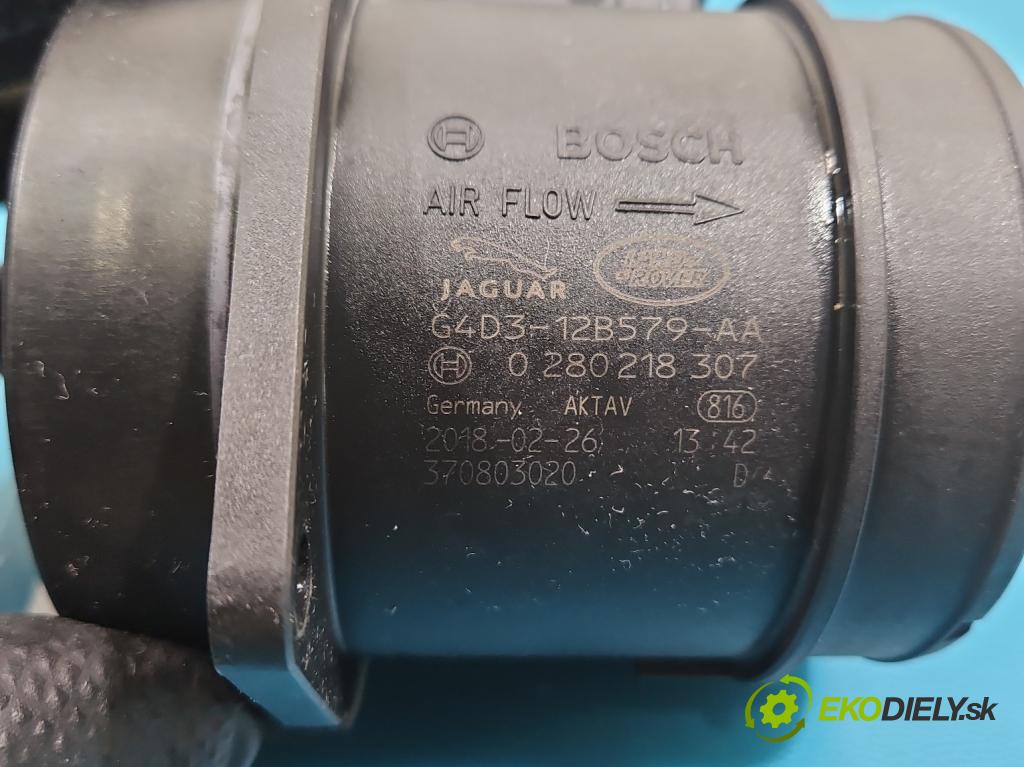 Land rover Range Rover Evoque I 2011-2018 2.0 td 150 HP automatic 110 kW 1999 cm3 5- průtokoměr: G4D3-12B579-AA (Váha vzduchu)