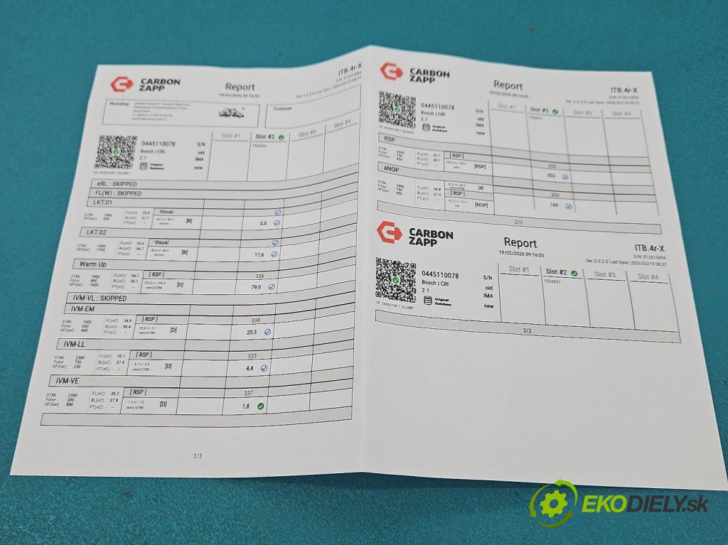 Volvo S60 I 2000-2010 2.4 D5 163 HP manual 120 kW 2401 cm3 4- vstrek 0445110078 (Vstrekovač paliva)