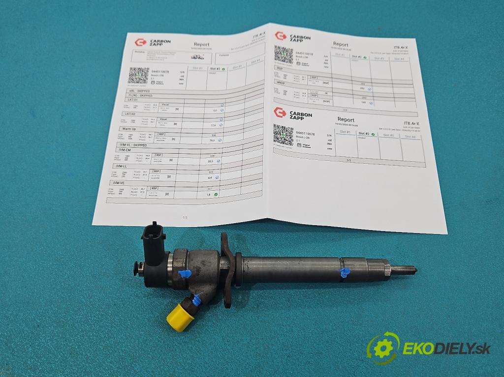 Volvo S60 I 2000-2010 2.4 D5 163 HP manual 120 kW 2401 cm3 4- vstrek 0445110078 (Vstrekovač paliva)