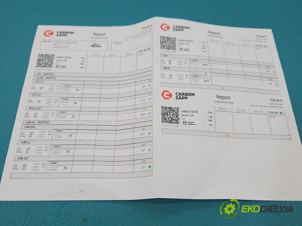 Volvo S60 I 2000-2010 2.4 D5 163 HP manual 120 kW 2401 cm3 4- vstrek 0445110078 (Vstrekovač paliva)
