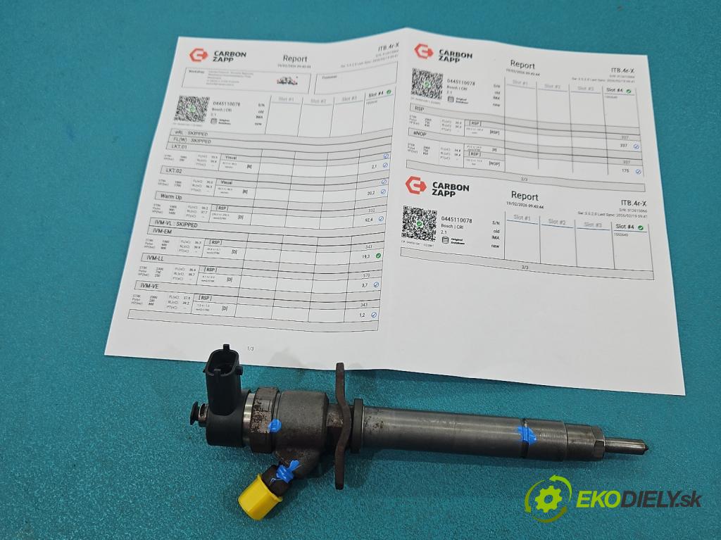 Volvo S60 I 2000-2010 2.4 D5 163 HP manual 120 kW 2401 cm3 4- vstrek 0445110078 (Vstrekovač paliva)