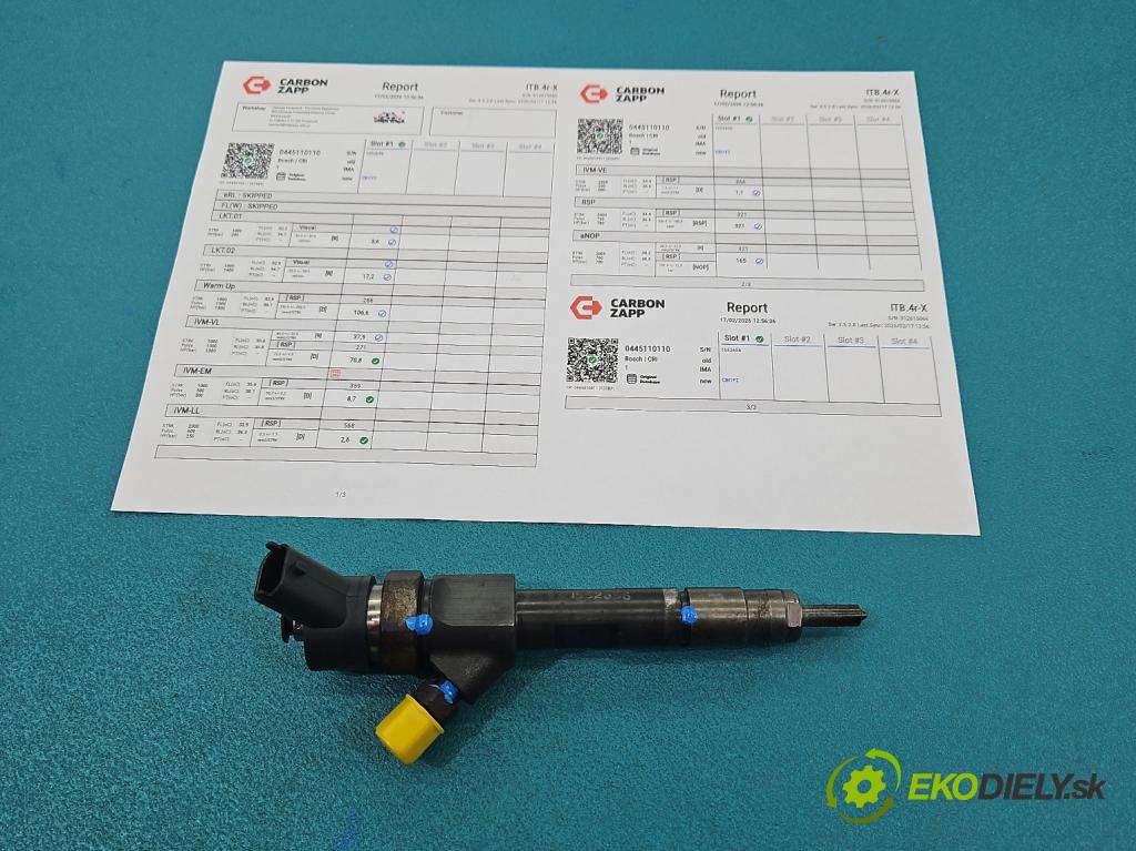 Renault Scenic II 2003-2009 1.9d 120 hp manual 88 kW 1870 cm3 5- vstřikovač 0445110110 (Vstřikovač paliva)