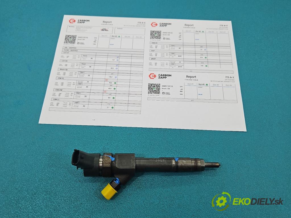 Renault Scenic II 2003-2009 1.9d 120 hp manual 88 kW 1870 cm3 5- vstřikovač 0445110110 (Vstřikovač paliva)